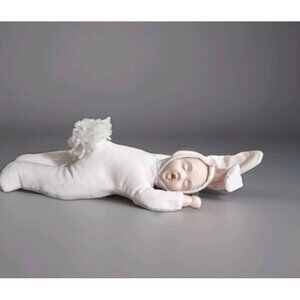 Anne Geddes Baby Girl Sleeping  Pink Bunny Outifit  Doll Toy 15” L